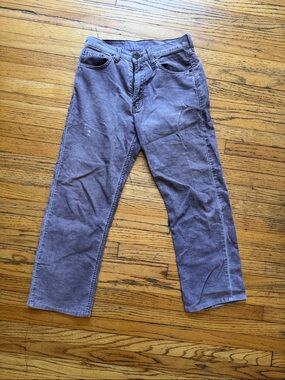 Vintage Levi's Used-Look Corduroy Pants in Mauve-Taupe